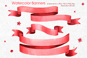 Red ribbons & banners collection, a Decorative Illustration by Anastasia Koba (Thumbnail 4 of 8)