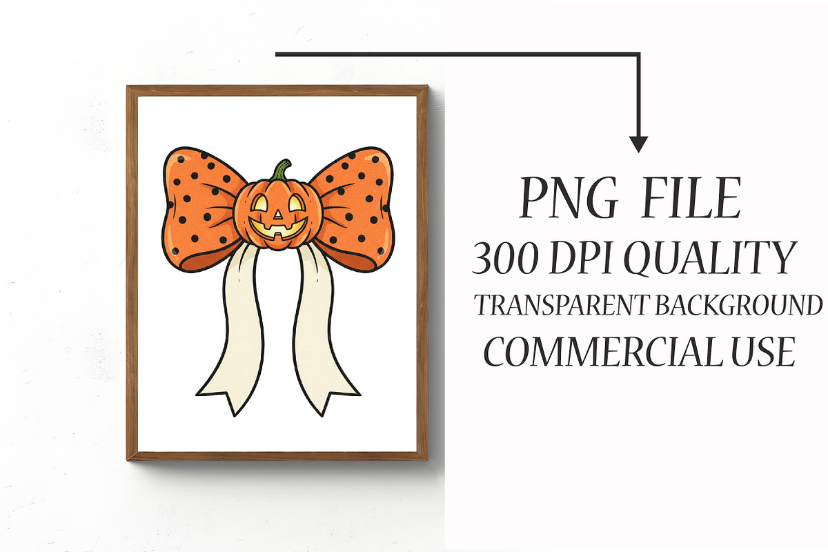 Halloween Bow Pumpkin Ghost PNG, an Illustration by Libby Wishes (Photo 5 of 6)