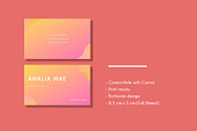 Simple Gradient Business Card, a Business Card Template by Meknya (Thumbnail 1 of 2)