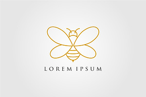 Minimalist And Luxury Bee Logo