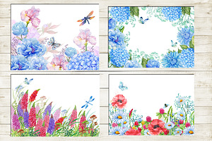 Floral Backgrounds Watercolor