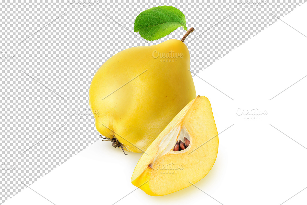 Cut quince fruits preview 5