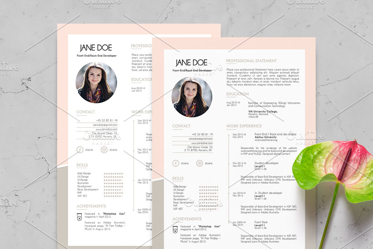 Boho | Resume Template, a Resume Template by Gabellare (Photo 1 of 4)