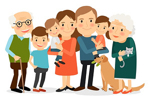 Happy big family portrait, a Graphic by Stock-Smart-Start