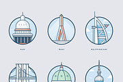 World Cities Illustrations, a Decorative Illustration by Prosymbols (Thumbnail 6 of 7)