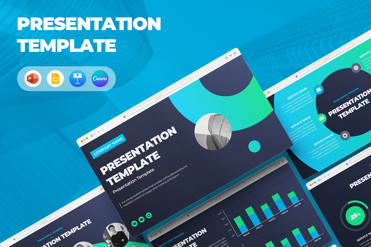 Sleek Marketing Pitch Deck, a Presentation Template by CreativeUP (Photo 1 of 6)