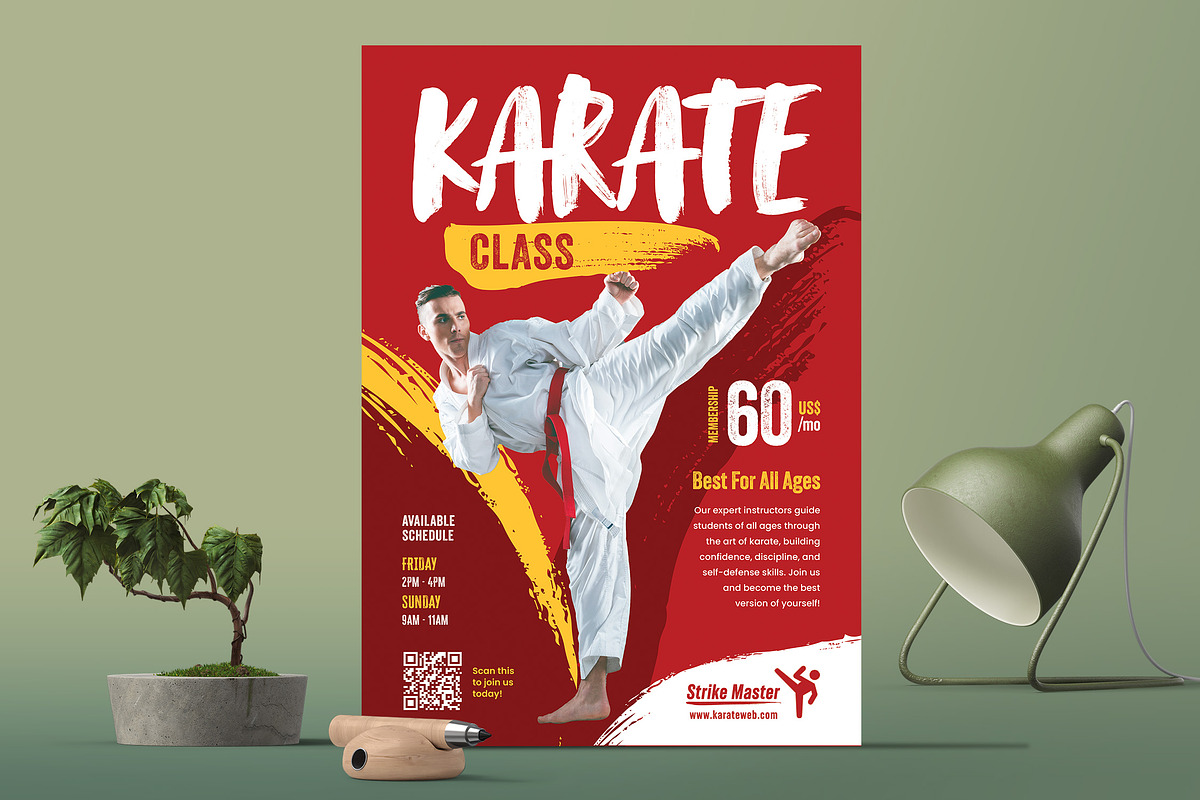 Karate Class Academy Flyer Template, a Flyer Template by Boostock (Photo 4 of 6)