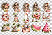 Pastel Summer Watercolor Clipart PNG, a Seasonal Illustration by Nicolle's Colorful Art (Thumbnail 3 of 4)