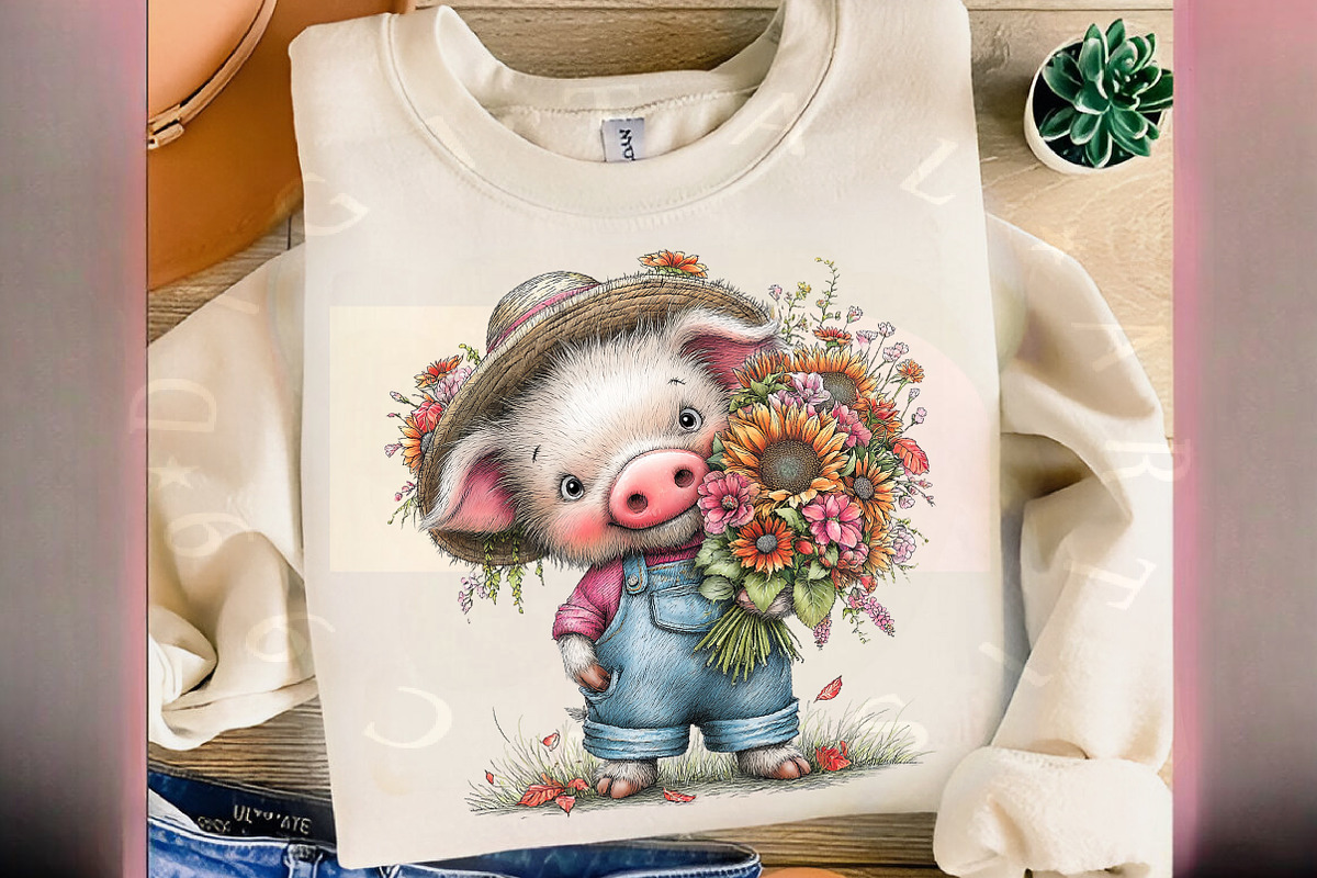 Cute Autumn Pig Clipart Bundle, a Transportation Illustration by Digital Artistic99 (Photo 5 of 9)