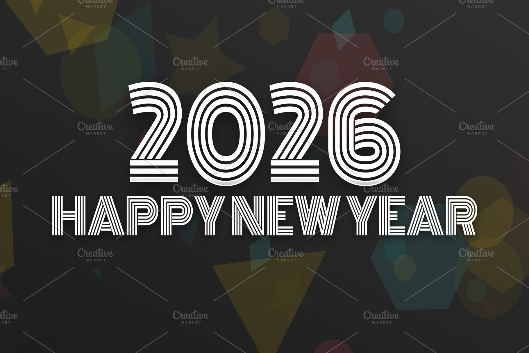 2026 Happy New Year Background, a Background Photo by Vectorium Studio