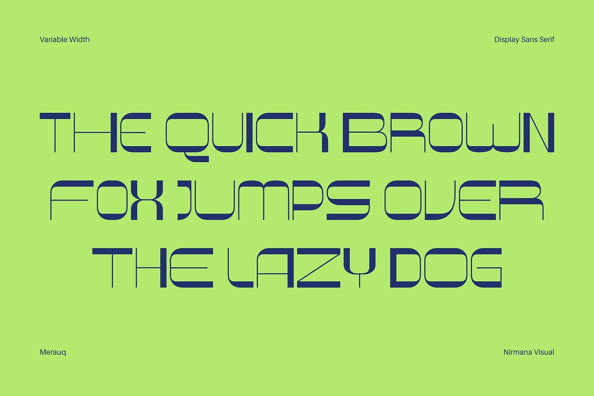 Merauq - Display Font, a Sans Serif Font by Nirmana Visual (Photo 7 of 15)