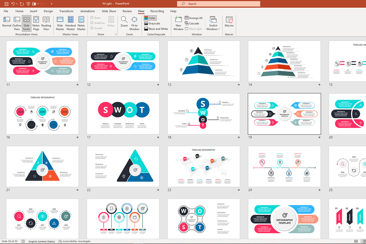 Stylish PowerPoint Template, a Presentation Template by Infographics project (Photo 7 of 13)