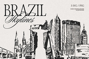 Brazil Skylines, a Work Illustration by TheMountBirdStudio