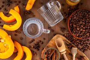 Pumpkin latte ingredients, a Food & Drink Photo by Rimma