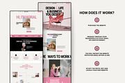 Pink Squarespace Website Template, a Squarespace Template by Row Creative (Thumbnail 2 of 10)