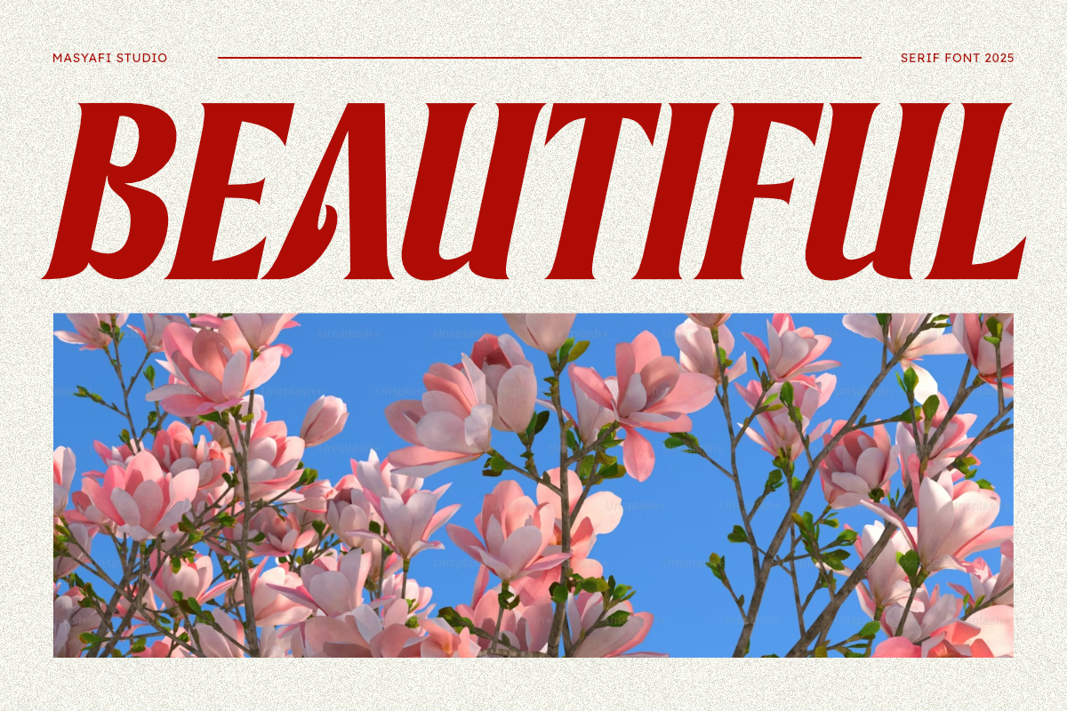 Magnolie - Vintage Serif Font, a Serif Font by Masyafi Studio (Photo 3 of 8)