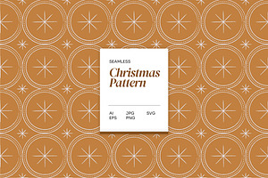 Brown Christmas Pattern, a Pattern Graphic by Neermana