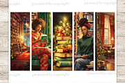 Xmas Printable Bookmarks, a Person Illustration by GlamArtZhanna (Thumbnail 2 of 3)