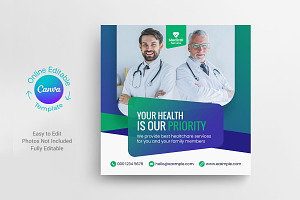 Medical & Dental Post Canva Template