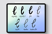 7 Procreate Calligraphy Brushes, a Brush Add-On by Ale Estrada (Thumbnail 2 of 3)