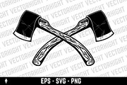 illustration of two crossed axes, an Object Illustration by Vectorhight (Thumbnail 2 of 3)