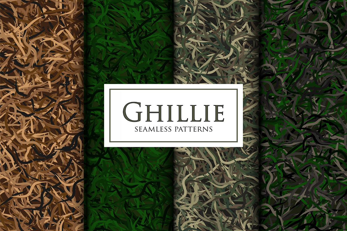 Ghillie suit seamless camouflage, a Pattern Graphic by ArchonDigitalShop (Photo 4 of 10)