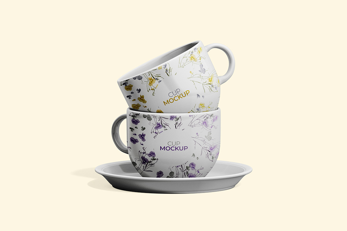 Ceramic Cups Tower mockup, a Product Mockup by McLittle Stock (Photo 1 of 2)