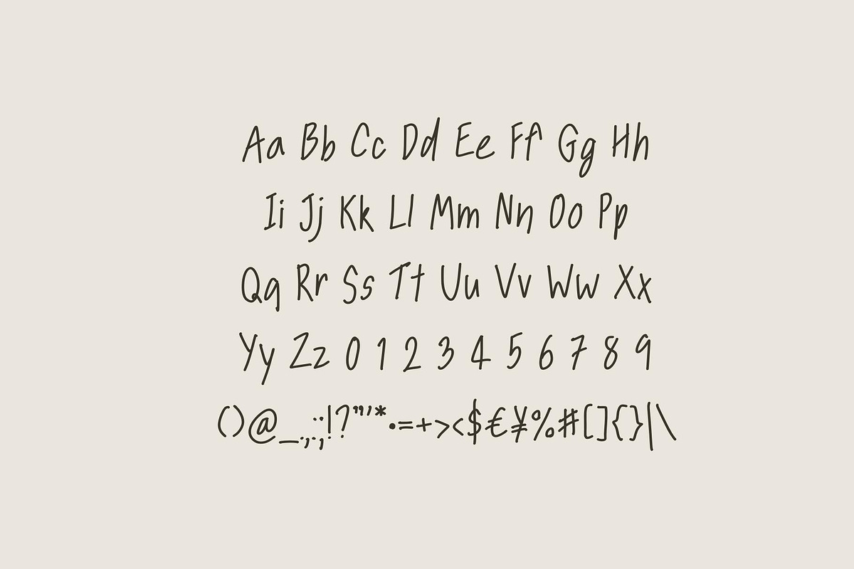 Peanut - Handwritten Font, a Handwritten Font by aeys_land (Photo 2 of 5)