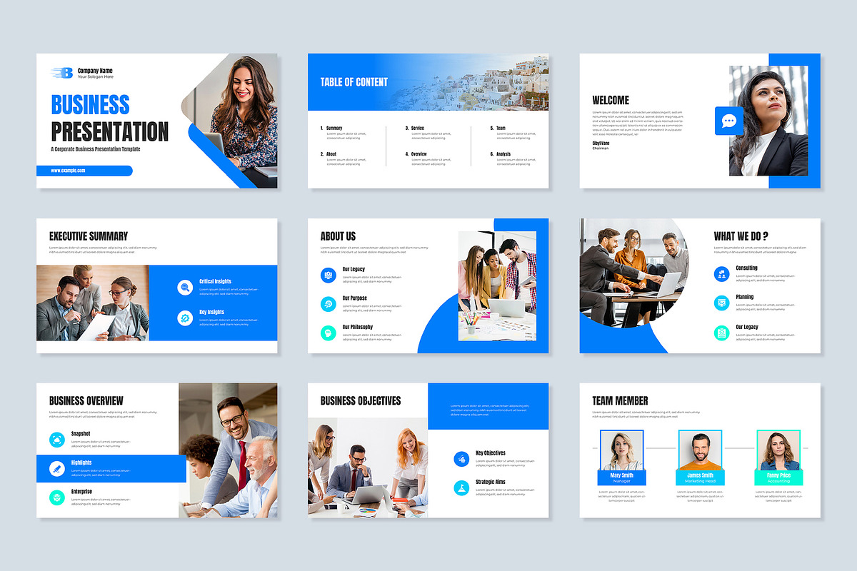 Business PowerPoint Presentation, a Presentation Template by Mighty-Slide (Photo 2 of 5)