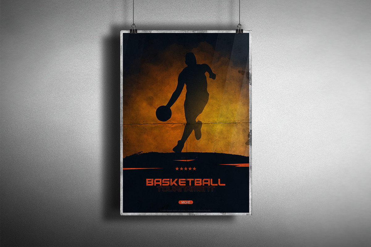 Set of 6 Basketball Posters, a Flyer Template by Leo Edition (Photo 4 of 5)