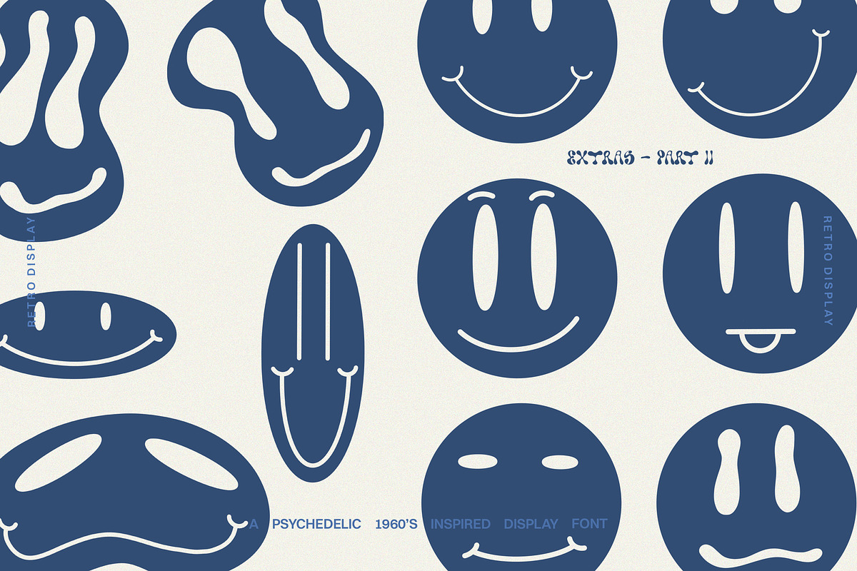 Retro Display Font + Retro Graphics, a Font by Laras Wonderland (Photo 3 of 14)