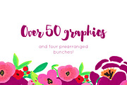 Roxy Painted Flower Clip Art Acrylic, an Illustration by Emerald & Ivy Studios (Thumbnail 2 of 5)
