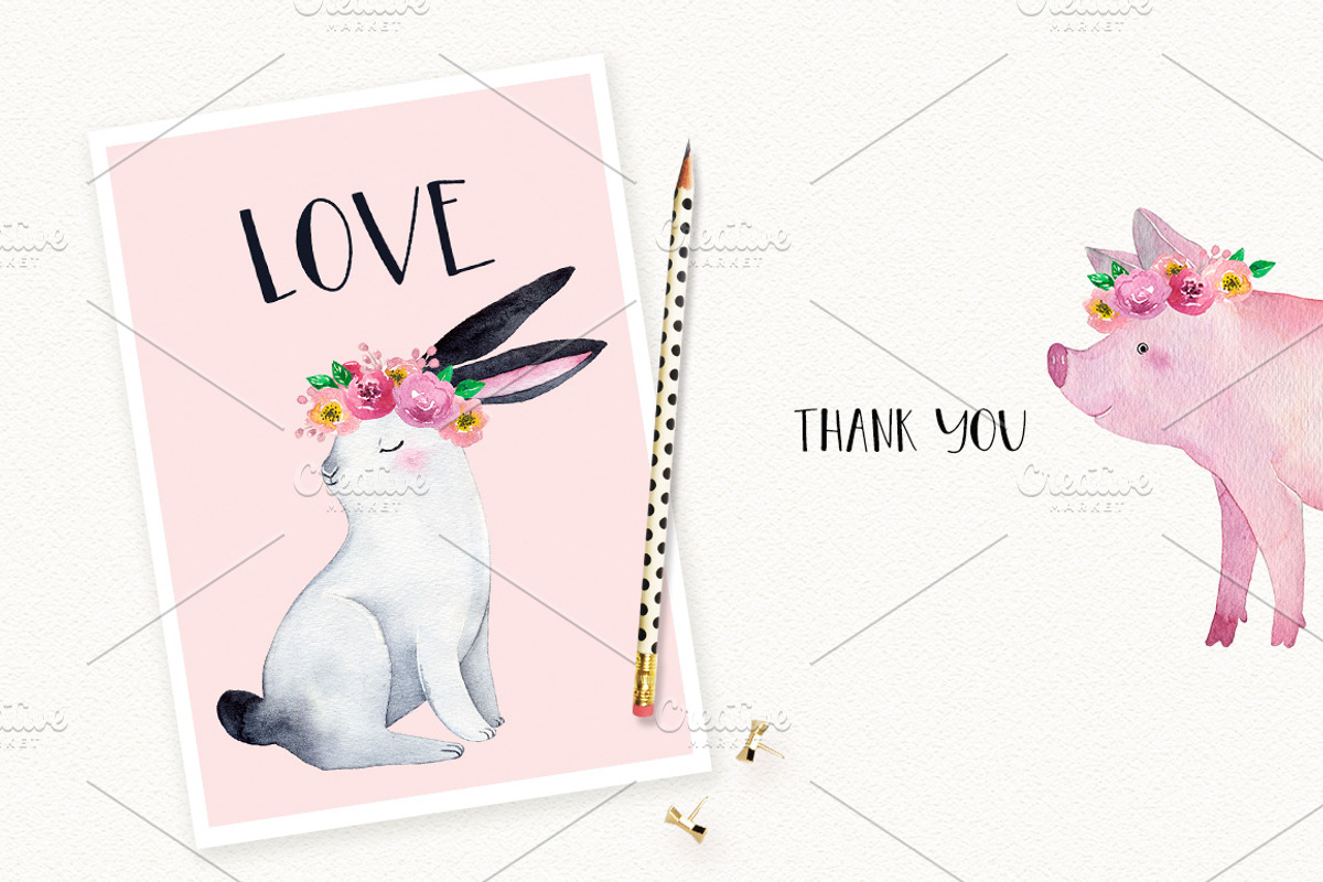 FARM ANIMALS watercolor set PART 1, an Animal Illustration by Natali Smolova (Photo 7 of 7)