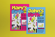 Pink Y2K Kids Birthday Invitation, an Invitation Template by graphicook (Thumbnail 1 of 3)