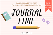 Journal time font, a Handwritten Font by Nyla.Studio (Thumbnail 1 of 9)