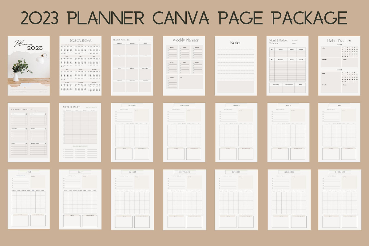 Planner Canva Templates Editable, a Flyer Template by Oskar Wantopi (Photo 6 of 7)