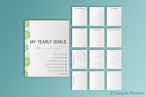 Yearly Goals Planner 7x9.25