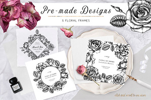 Hand Drawn Roses Collection