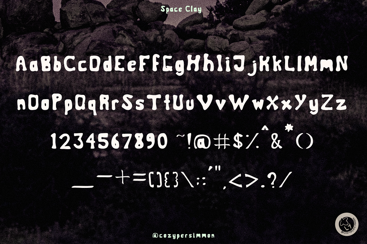 Space Clay - Chunky Display Font, a Slab Serif Font by CozyPersimmon (Photo 3 of 5)