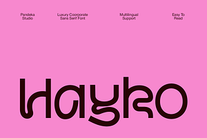 Hayko - Corporate Experimental Font, a Symbol Font by Pandeka Studio