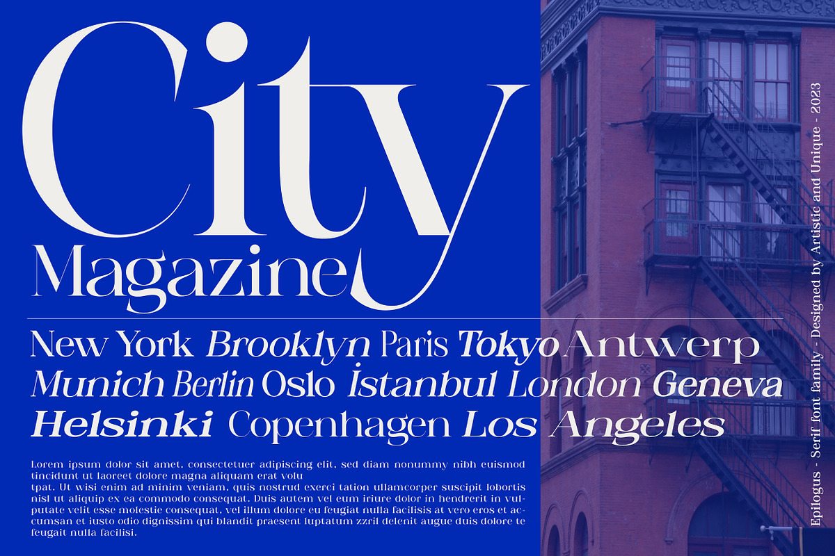 Epilogus - Serif font family, a Serif Font by Artistic & Unique (Photo 12 of 15)