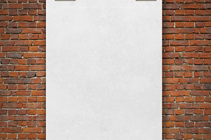 Blank white poster