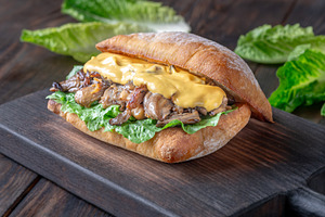 Delicious vegetarian sandwich, a Food & Drink Photo by Alexander Prokopenko