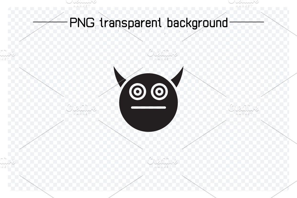 Moody and Cute Devil Emoji Set, a Solid Icon by Designfour (Photo 5 of 7)