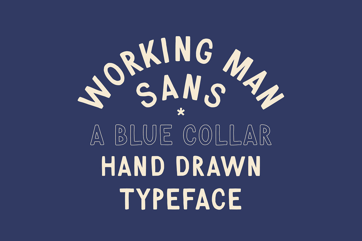 Working Man Sans Hand Drawn Font, a Handwritten Font by Ulysses Design Co (Photo 1 of 24)
