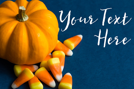 Halloween Pumpkin Navy Blue Mock up