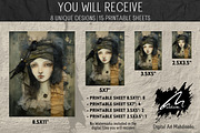 Whimsical Girl and Bird, Mixed Media, a Person Illustration by Digital Art Mahdiseño (Thumbnail 2 of 9)