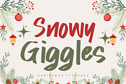 Snowy Giggles is a Christmas font, a Font by Brown Cupple (Thumbnail 1 of 12)