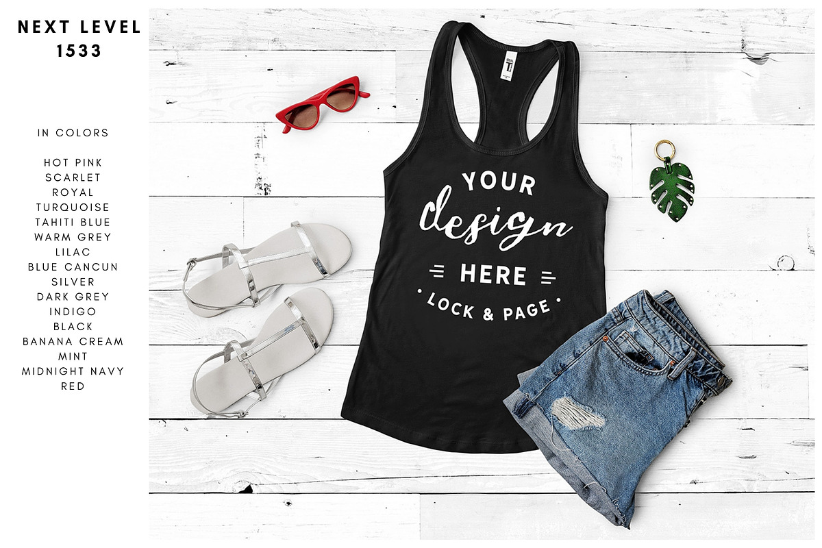 Next Level 1533 Tank Mockup Bundle, a Shirt Mockup by lock and page (Photo 6 of 35)