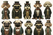 Vintage Dogs Clipart Bundle, an Animal Illustration by Design Scotch (Thumbnail 7 of 8)